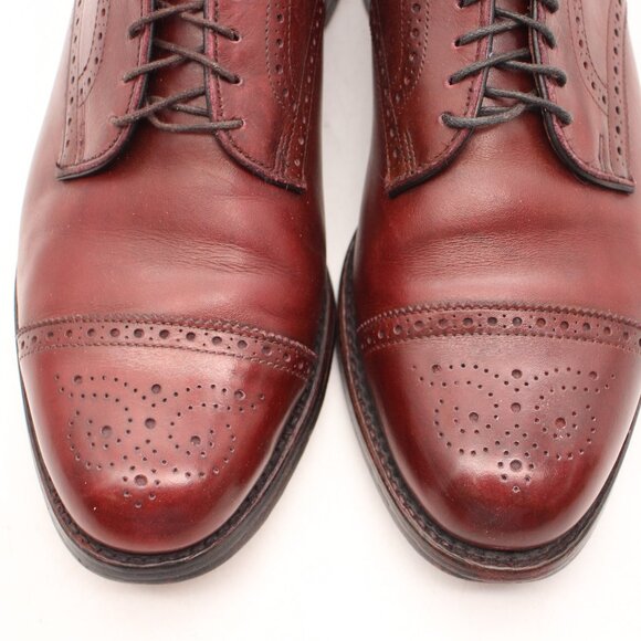 Allen Edmonds Lexington Shoes Men\'s Size 10 D Burgundy Leather Oxford Dress